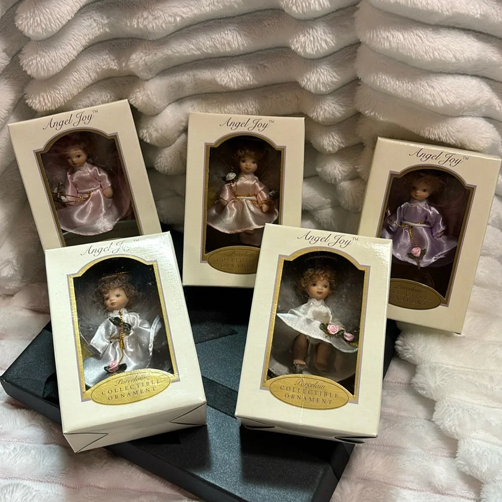 10 Vintage QVC Angel Joy Porcelain Collectible Ornaments